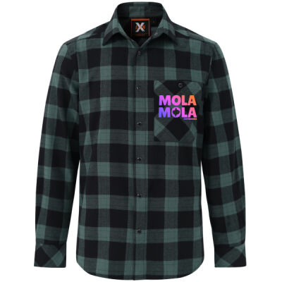 Mola Unisex Classic Flannel Plaid LS Shirt Thumbnail